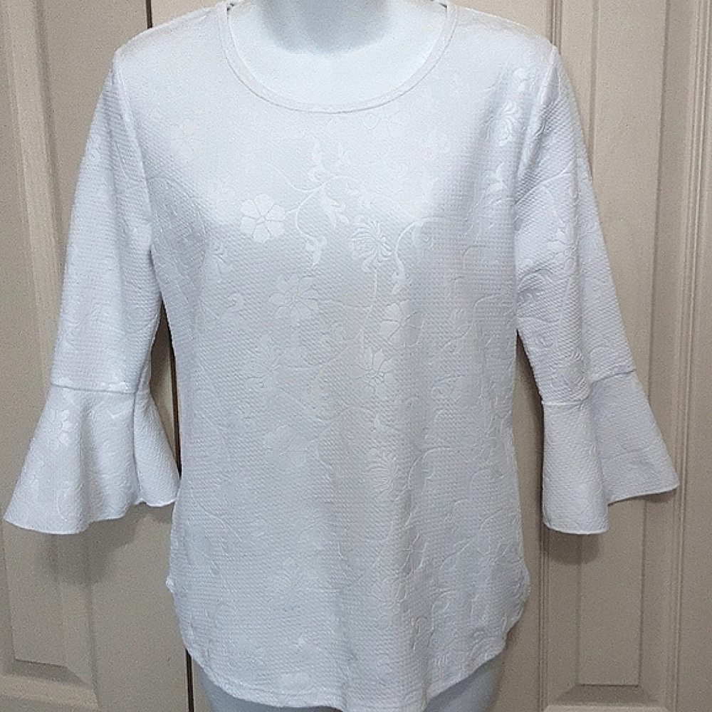 White Petite Blouse